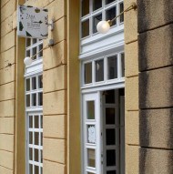 The entrance to the Singing Nettle restaurant