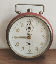 An old mechanical clock, produced in Yugoslavia