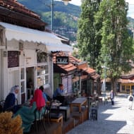 Ministry of Ćejf and a view of the street it is on.