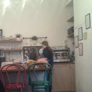 The interior of Rahatlook cafe in Sarajevo.