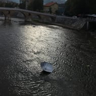 A picture of the river in Sarajevo.