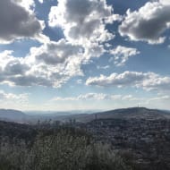 A view overlooking Sarajevo from the Kod Bibana restaurant.