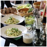 A brunch spread at Bistro Zdravo in Sarajevo